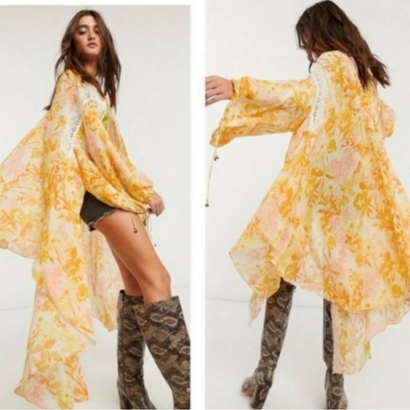Free People Lost in Love Kimono  Kaftan size XS/S - Picture 1 of 8